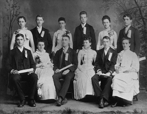 13-year-old Michael McGivney pictured with his graduating class
