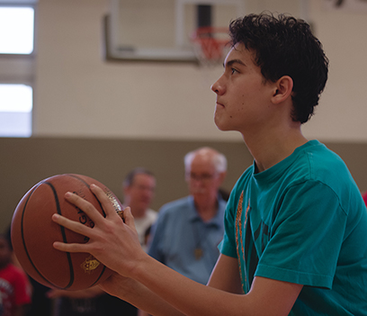 Basketballs ready for a KofC free-throw event