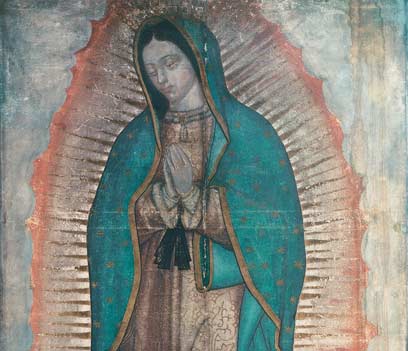 Image of our Lady Guadalupe for Knights of Columbus Silver Rose Program