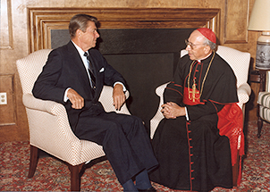 Cardinal Agostino Casaroli and President Ronald Reagan