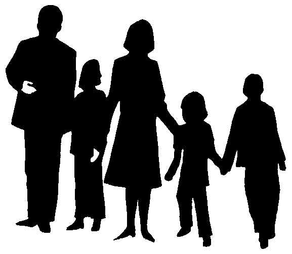 clip art silhouette family - photo #41