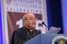 Cardinal Jaime Ortega y Alamino of Havana, Cuba, thanked the Knights for their support for seminarians