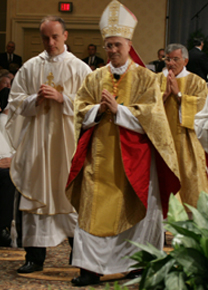 Cardinal Bertone celebrated the convention opening Mass.