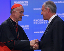 Vatican Secretary of State Cardinal Tarcisio Bertone and Supreme Knight Anderson