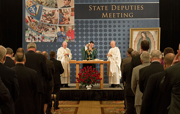 Main celebrate Father Gresko (center) was joined by concelebrants Father Allen (right) and Father Grace (left).