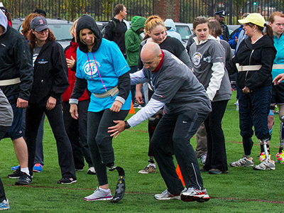 Boston Marathon bombing victim Heather Abbott learns how to use her running prosthesis Boston Marathon bombing victim Heather Abbott learns how to use her running prosthesis
