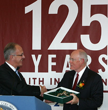 Former Supreme Secretary Robert J. Lane recieves a crucifix designed by Italian sculptor Tommaso Gismondi by Supreme Knight Carl A. Anderson Former Supreme Secretary Robert J. Lane recieves a crucifix designed by Italian sculptor Tommaso Gismondi by Supreme Knight Carl A. Anderson