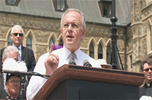 Supreme Knight Carl A. Anderson addresses the rally. Supreme Knight Carl A. Anderson addresses the rally.