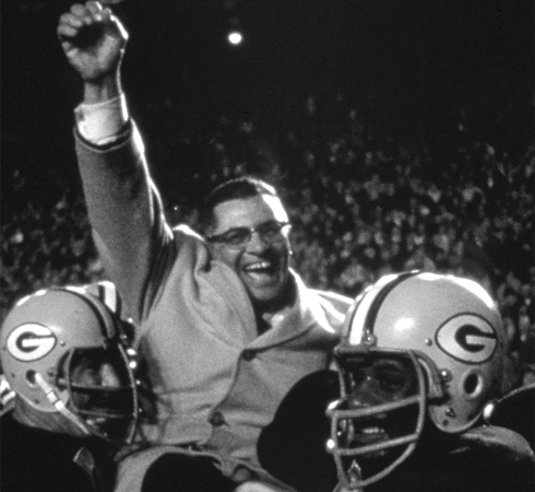 Green Bay Packers head coach Vince Lombardi celebrates after winning the NFL championship game Jan. 1, 1967, in Dallas. A few weeks later, Lombardi’s Packers won the AFL-NFL championship game, now known as Super Bowl I. They repeated the feat the next year. In 1970, the Super Bowl trophy was renamed in honor of Lombardi. 