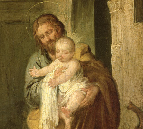 The Holy Family, c. 1660-70 (detail), Bartolome Esteban Murillo / Bridgeman Images