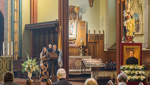 Speaking before a votive Mass of Blessed Michael McGivney Aug. 13, 2022, at St. Mary’s Church in New Haven, Conn.