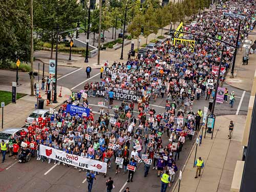 More than 5,000 pro-life advocates participate in the Ohio March for Life in Columbus Oct. 6.
