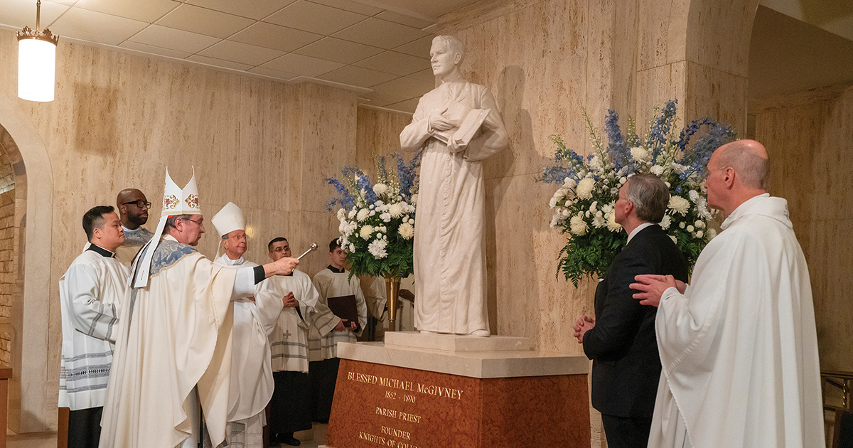 Blessed Michael McGivney Statue Dedicated at National Shrine