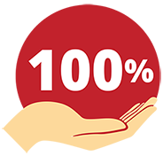 100 percent of your donation