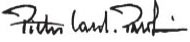 Signature of Pietro Cardinal Parolin