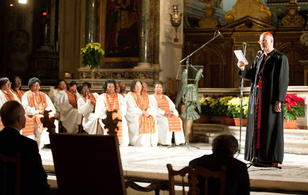 Greetings by Cardinal Tarcisio Bertone, Secretary of State Basilica di Santa Maria in Aracoeli Concert On the occasion of the naming of a square Cavalieri di Colombo December 6th, 2011 
